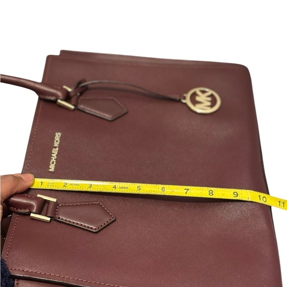Michael Kors Burgundy Large Saffiano Leather Satchel - Picture 3 of 13
